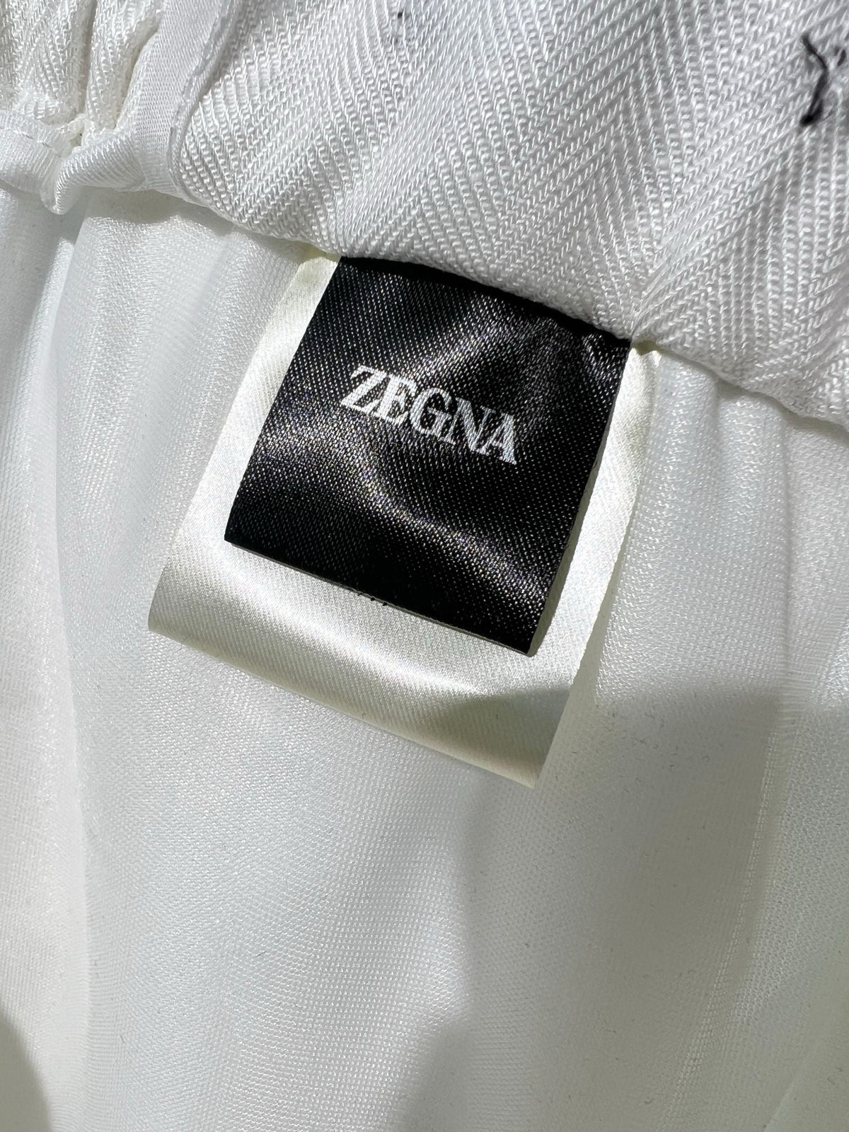 Cream Cotton Drawstring Straight - Women's