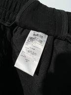 Black Cotton Elasticated Wide-Leg - Men's