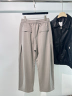 Black Cotton Elasticated Wide-Leg - Men's
