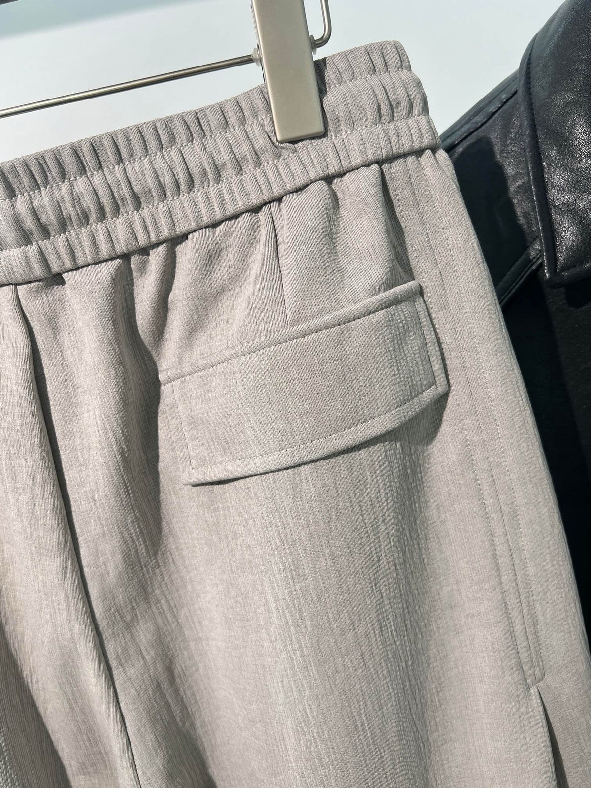 Black Cotton Elasticated Wide-Leg - Men's