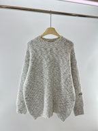 Red Wool Plain Crewneck - Men's
