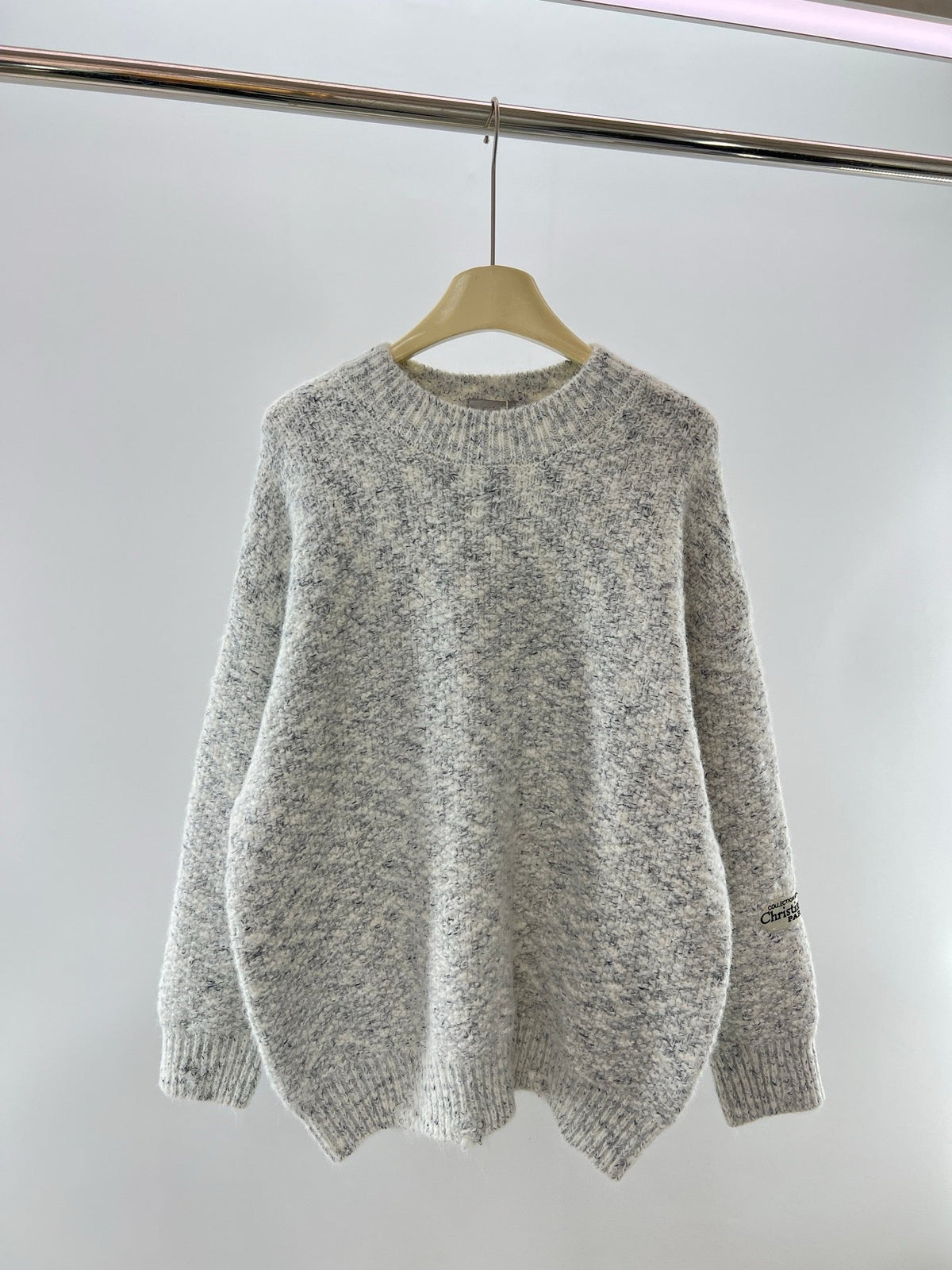 Red Wool Plain Crewneck - Men's