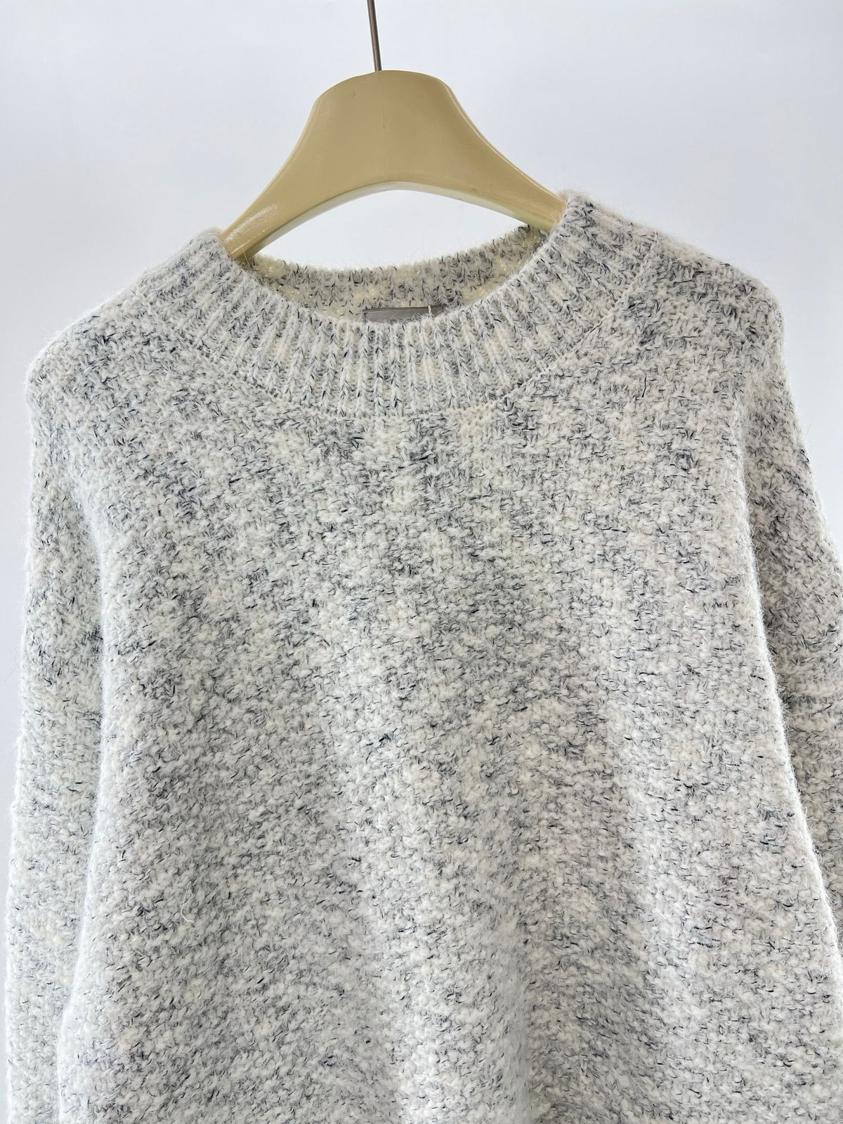 Red Wool Plain Crewneck - Men's