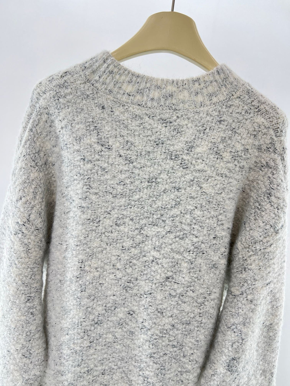 Red Wool Plain Crewneck - Men's