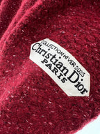 Red Wool Plain Crewneck - Men's