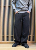 Black Denim Drawstring Wide-Leg - Men's