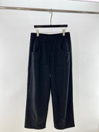 Black Denim Drawstring Wide-Leg - Men's