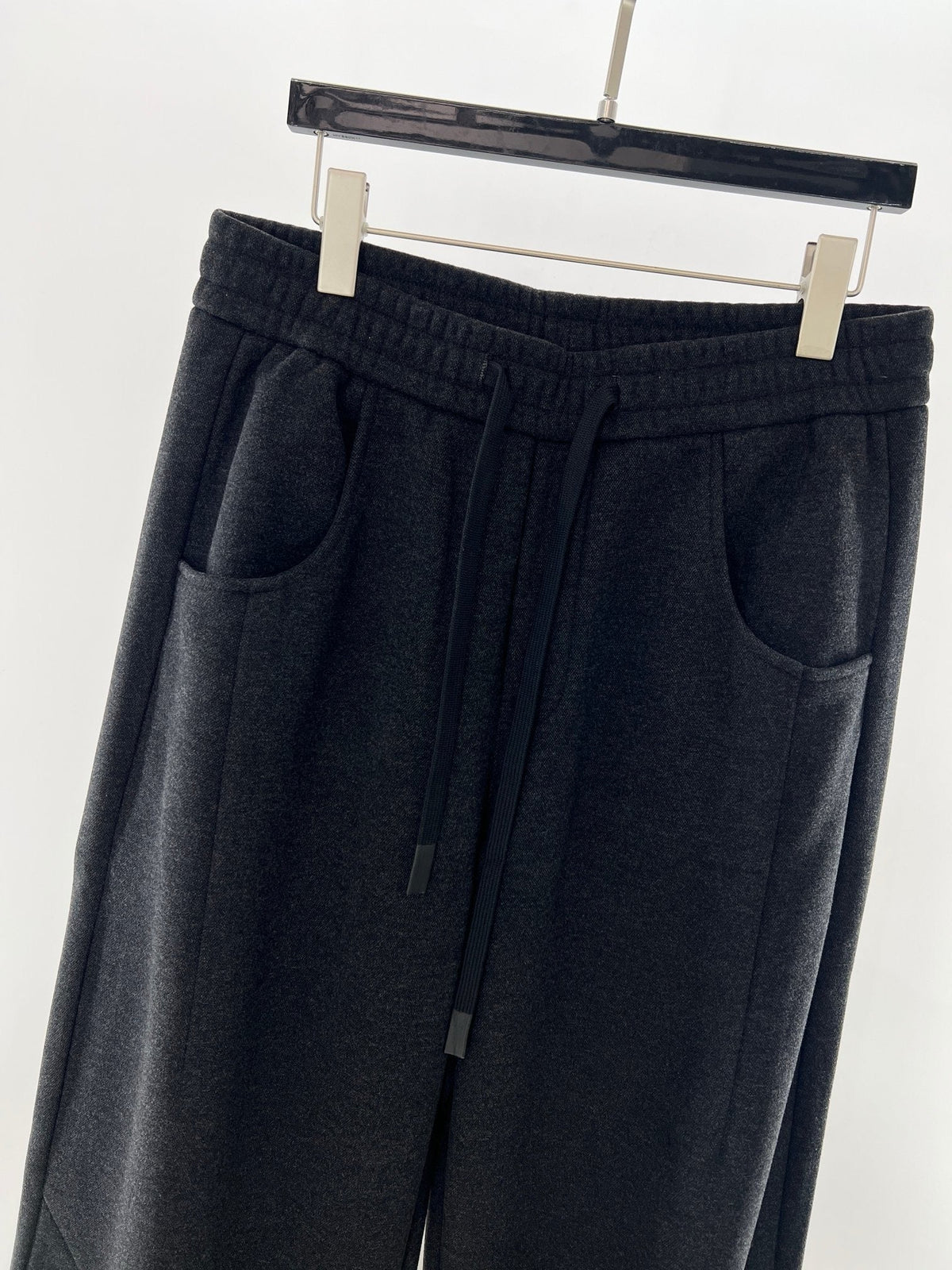 Black Denim Drawstring Wide-Leg - Men's