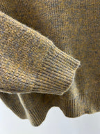 Brown Wool Plain Crewneck - Men's