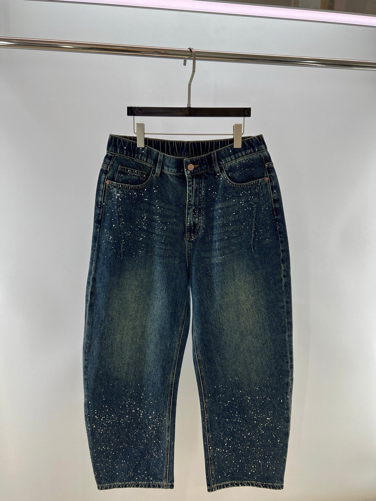 Blue Denim Faded Straight - Men's