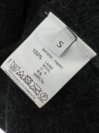 Black Wool Chest Logo Crewneck - Men's