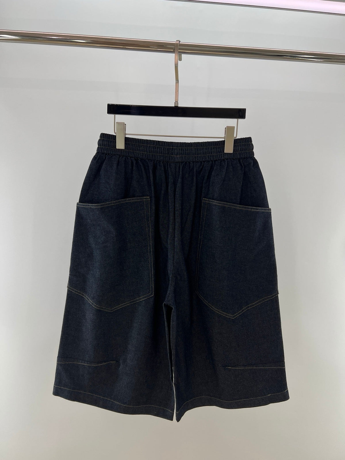 Black Cotton Contrast Tie Drawstring - Men's