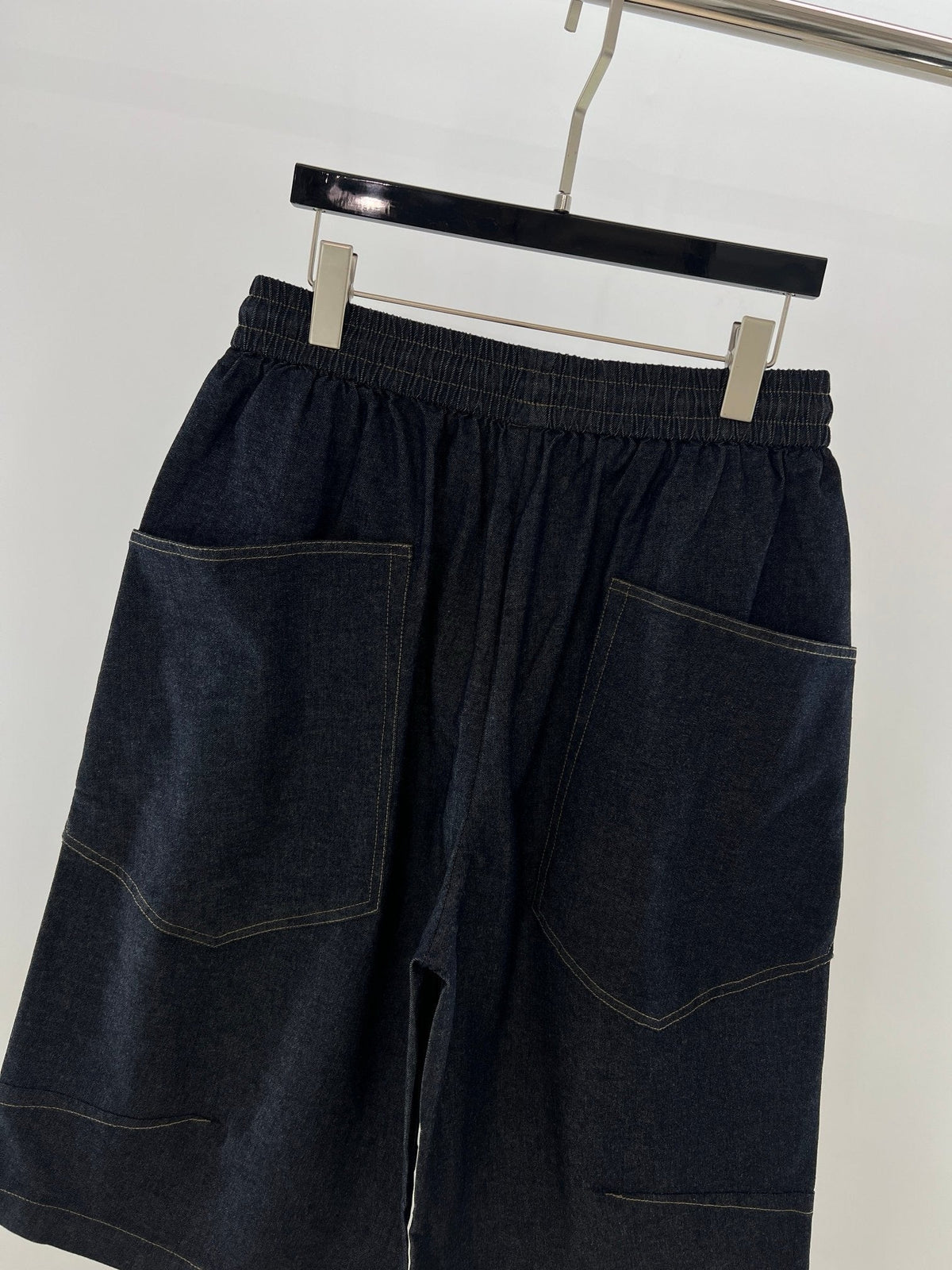 Black Cotton Contrast Tie Drawstring - Men's