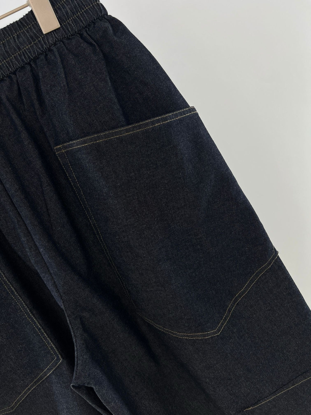Black Cotton Contrast Tie Drawstring - Men's
