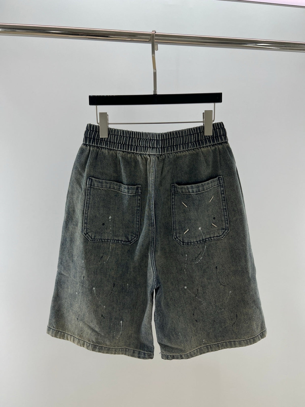 Grey Denim Washed Drawstring - Men's