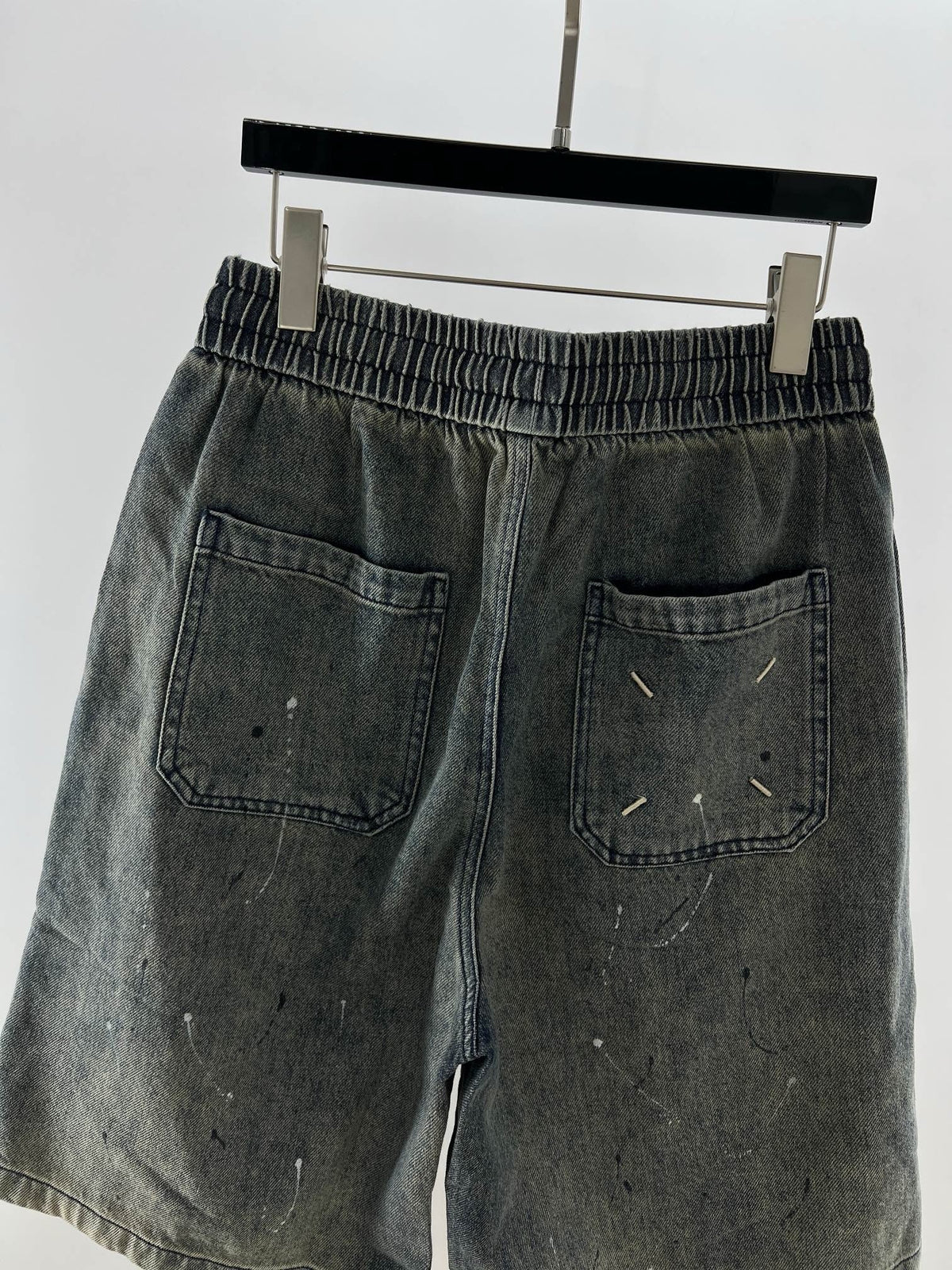 Grey Denim Washed Drawstring - Men's