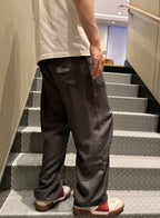 Black Cotton Drawstring Wide-Leg - Men's