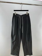 Black Cotton Drawstring Wide-Leg - Men's