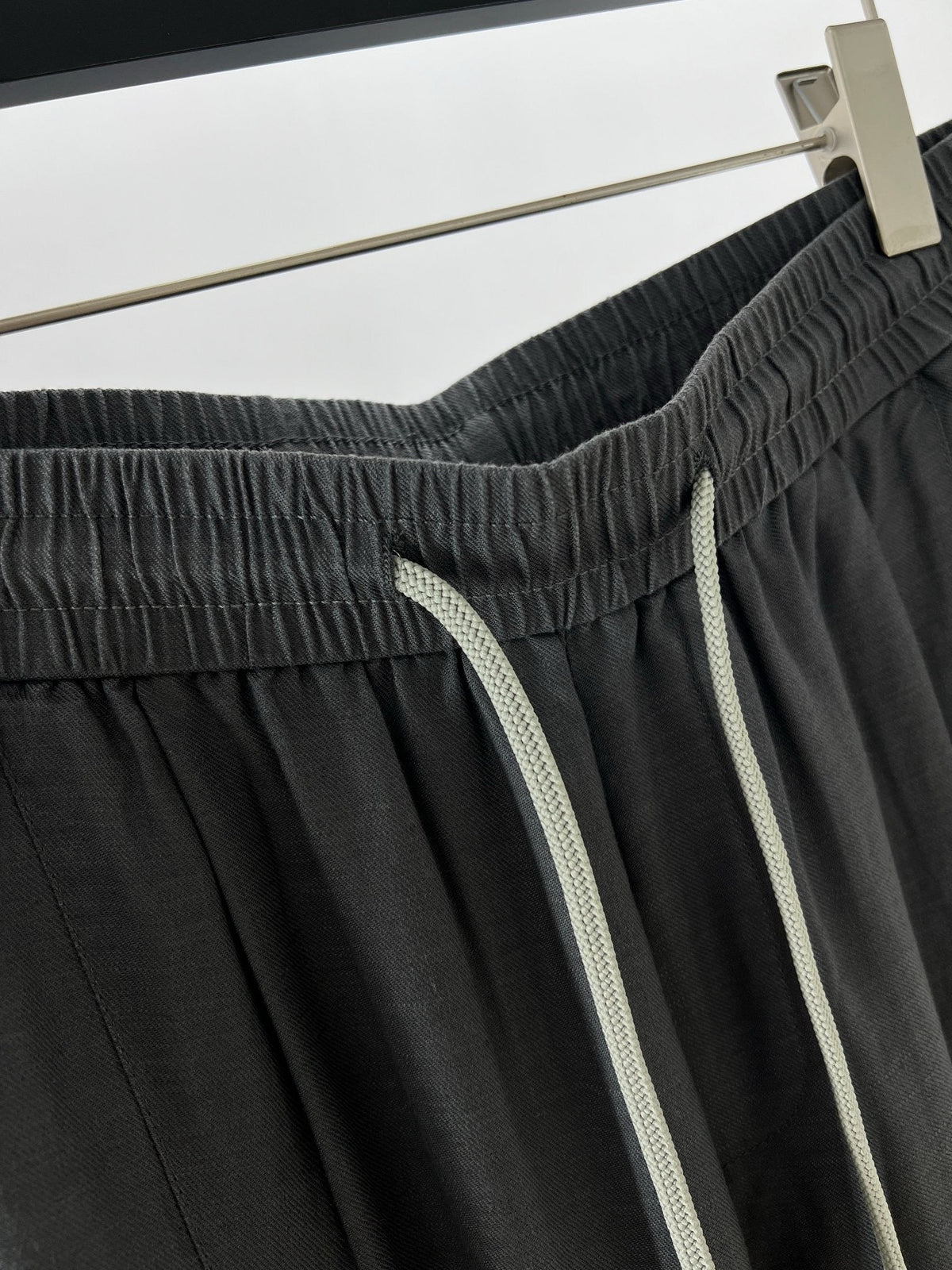Black Cotton Drawstring Wide-Leg - Men's