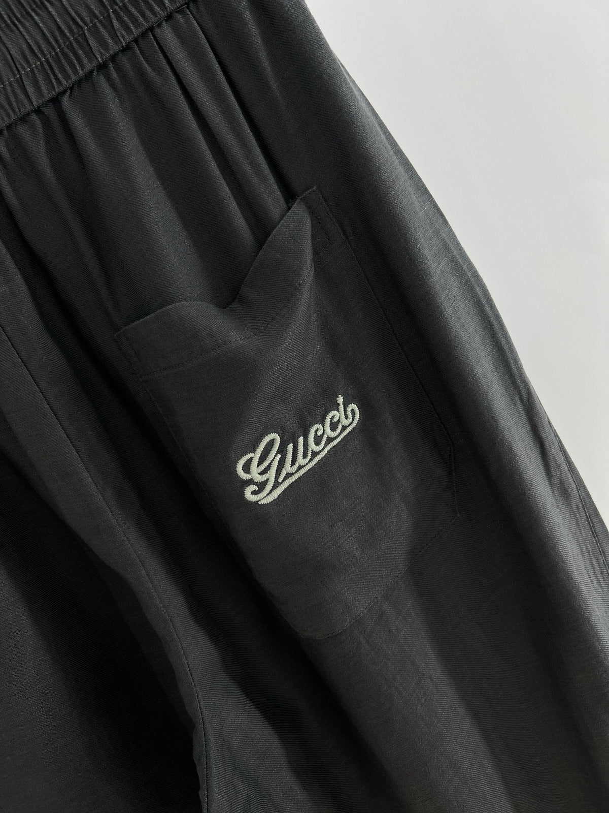 Black Cotton Drawstring Wide-Leg - Men's