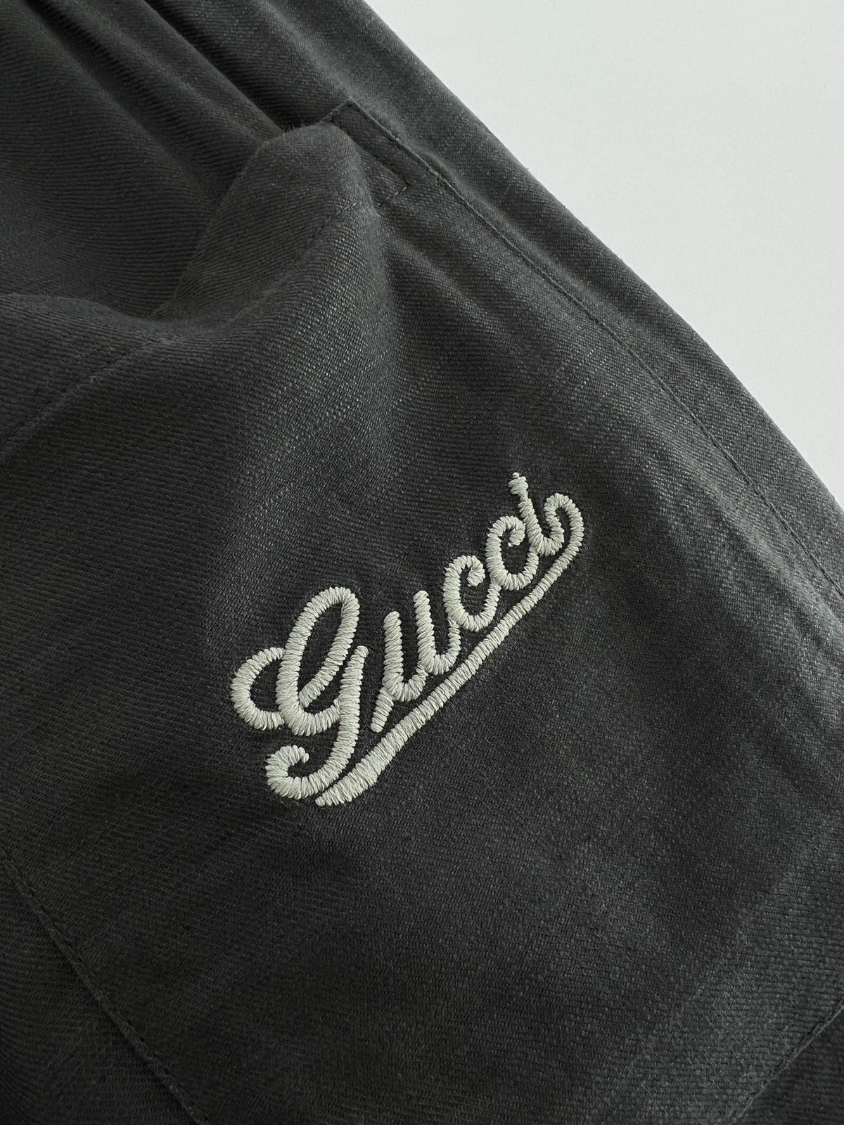 Black Cotton Drawstring Wide-Leg - Men's
