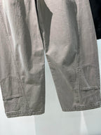 Beige Cotton Drawstring Wide-Leg - Men's