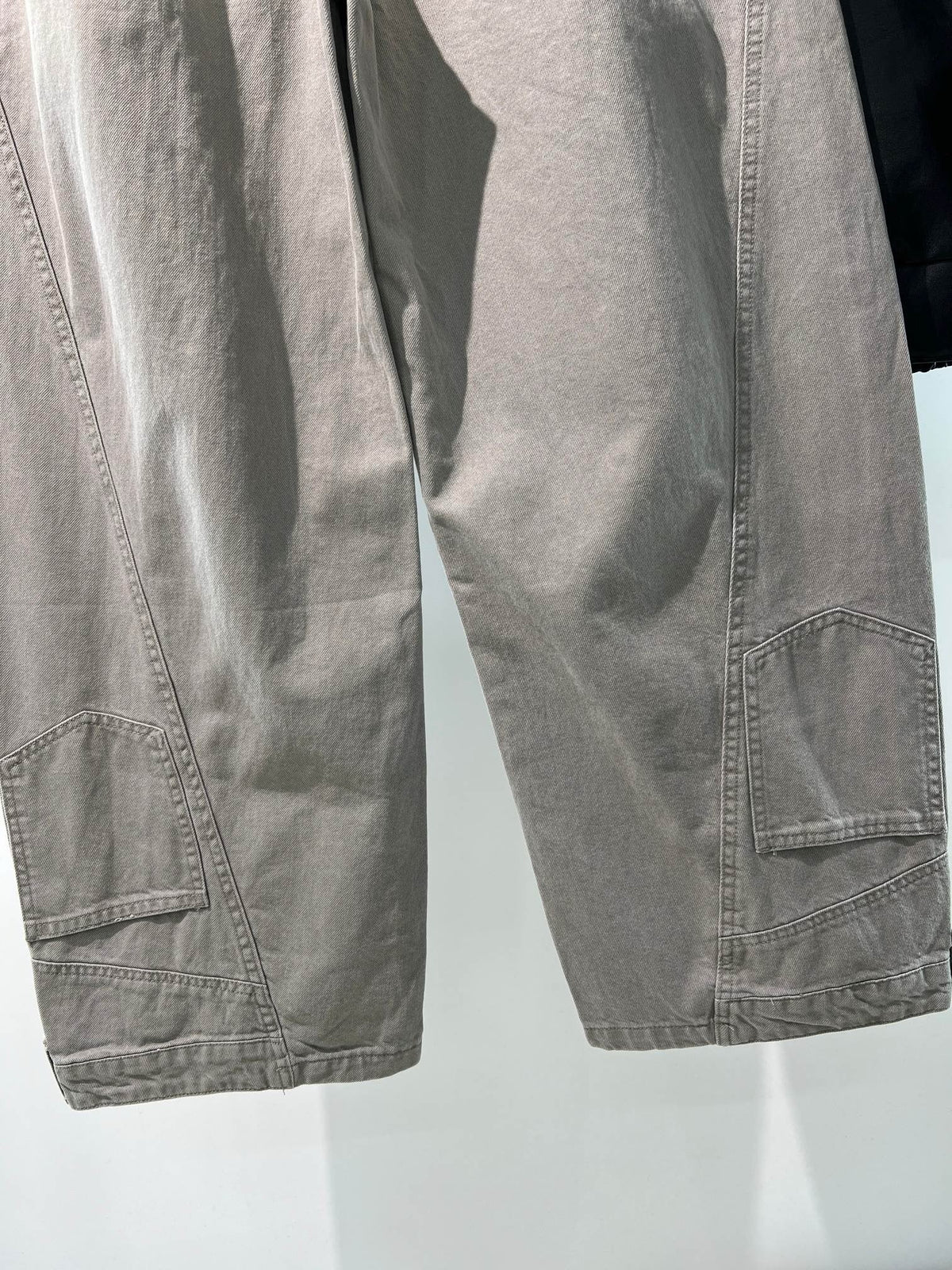 Beige Cotton Drawstring Wide-Leg - Men's