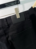 Black Wool Plain Straight - Women's