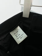 Black Wool Plain Straight - Women's