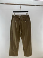 Olive Cotton Plain Straight - Men's