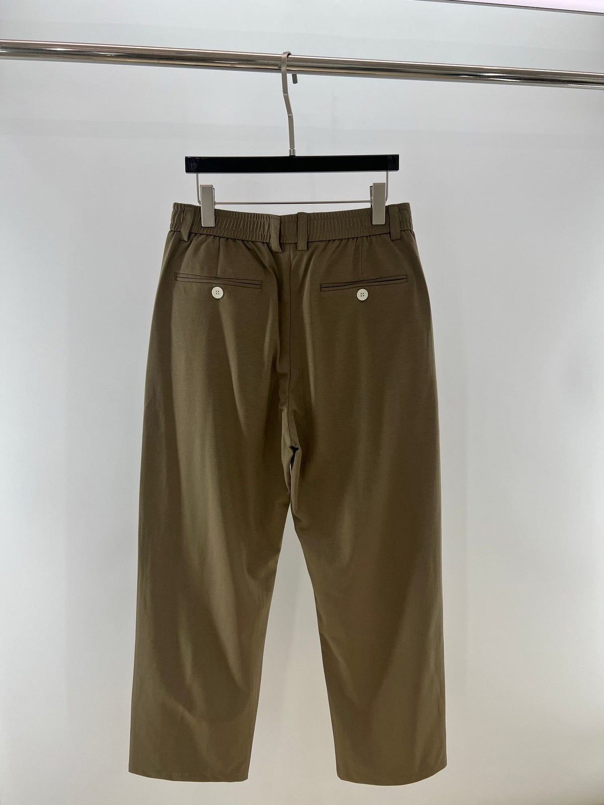Olive Cotton Plain Straight - Men's