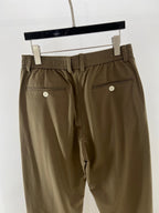Olive Cotton Plain Straight - Men's
