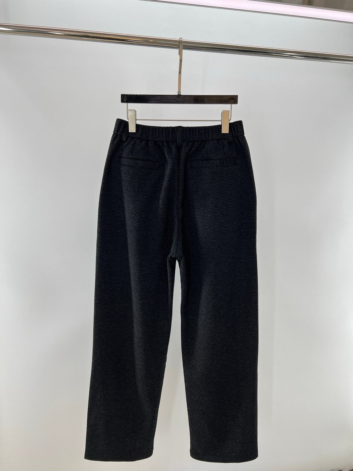 Black Wool Tailored Straight - Men's