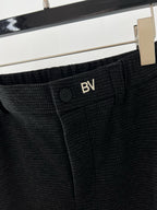 Black Wool Tailored Straight - Men's