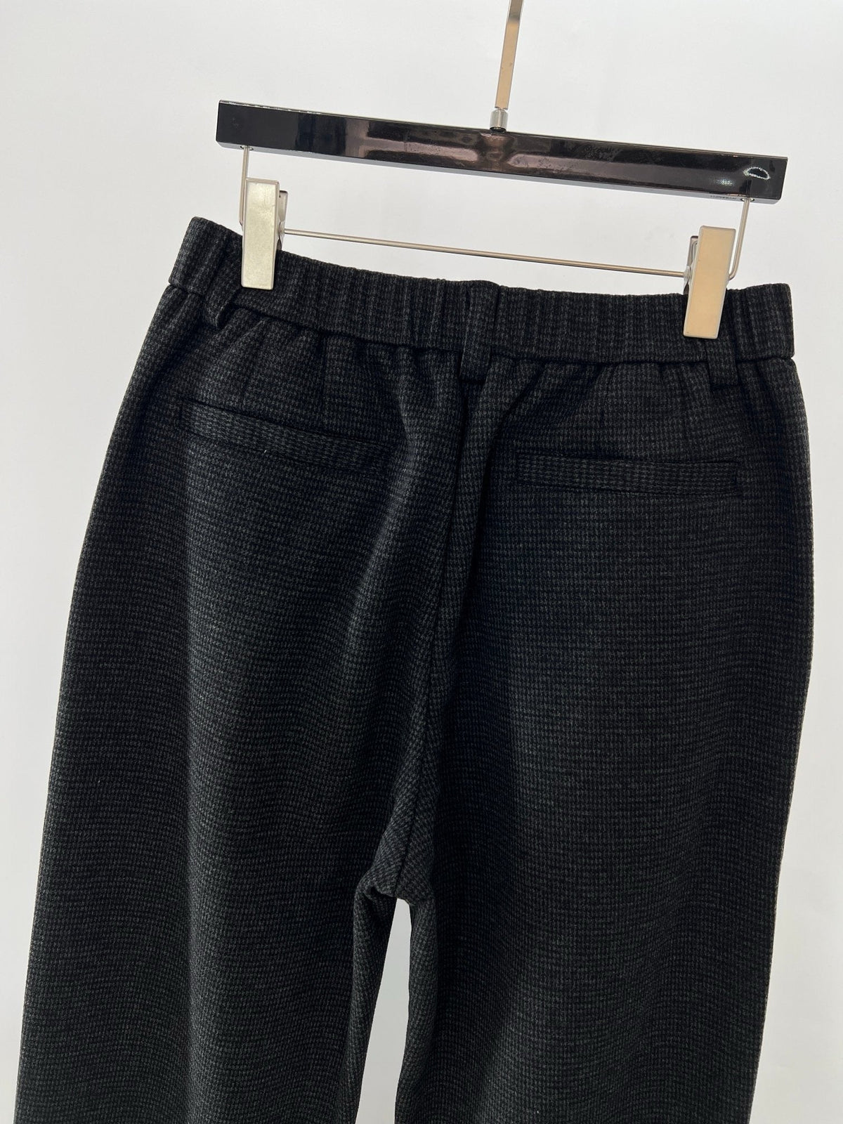 Black Wool Tailored Straight - Men's