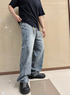 Blue Denim Drawstring Straight - Men's