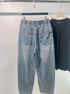 Blue Denim Drawstring Straight - Men's