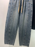 Blue Denim Drawstring Straight - Men's