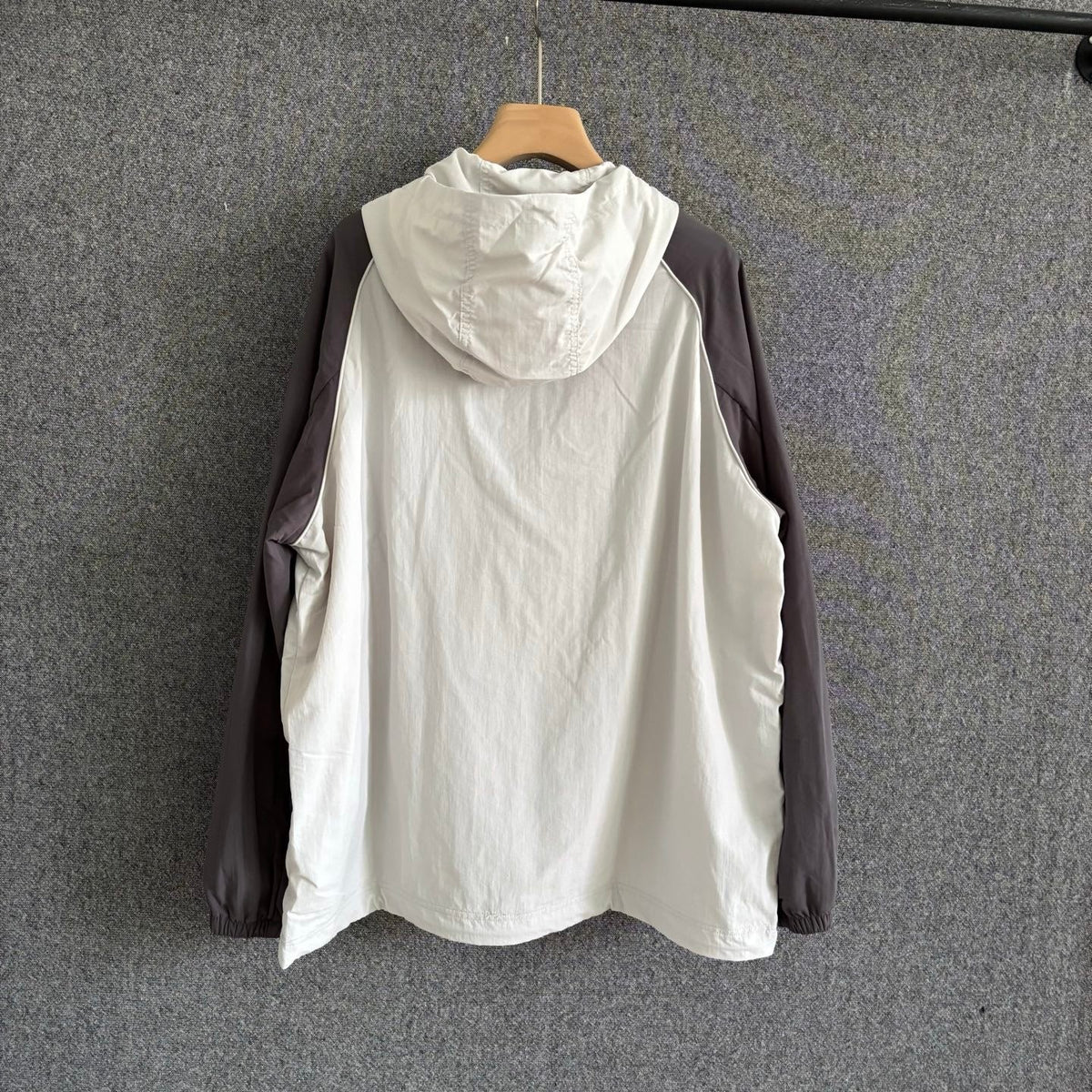 Cream Nylon Colourblock Blouson - Men's