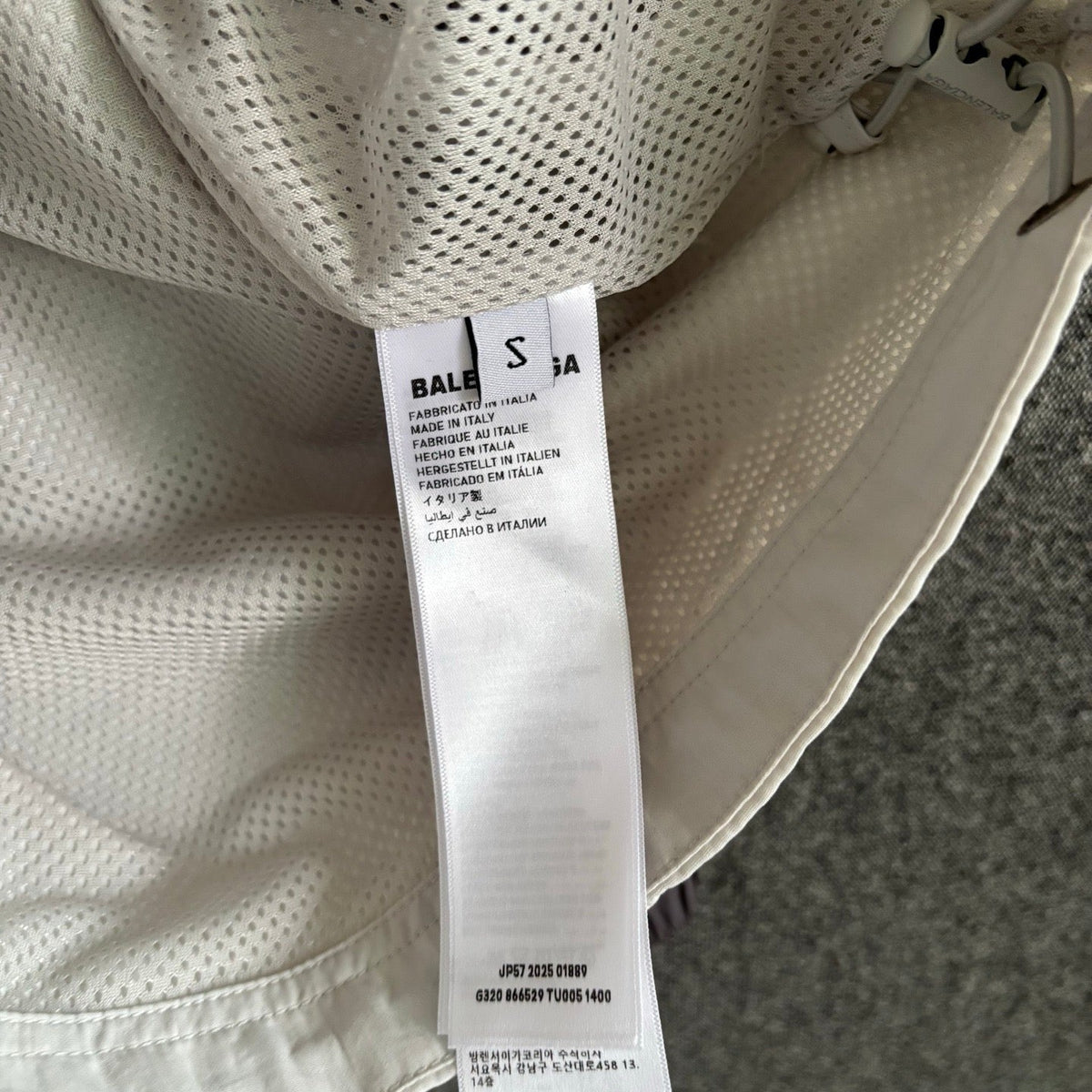 Cream Nylon Colourblock Blouson - Men's