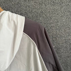 Cream Nylon Colourblock Blouson - Men's