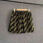 Black Nylon Monogram Print Swim - Men's