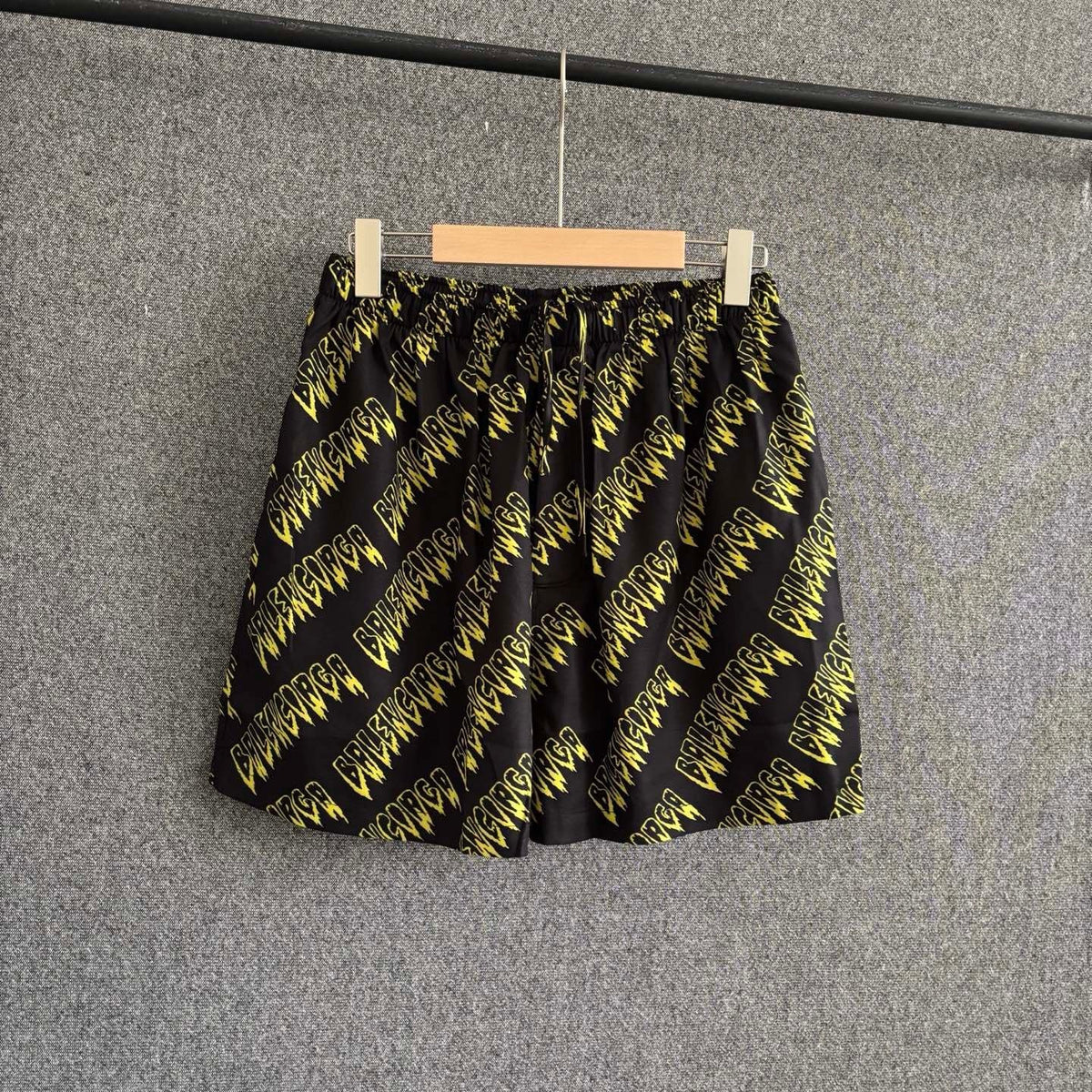 Black Nylon Monogram Print Swim - Men's