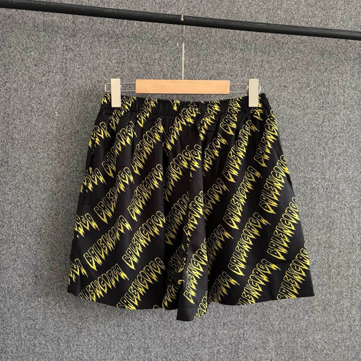 Black Nylon Monogram Print Swim - Men's