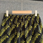 Black Nylon Monogram Print Swim - Men's