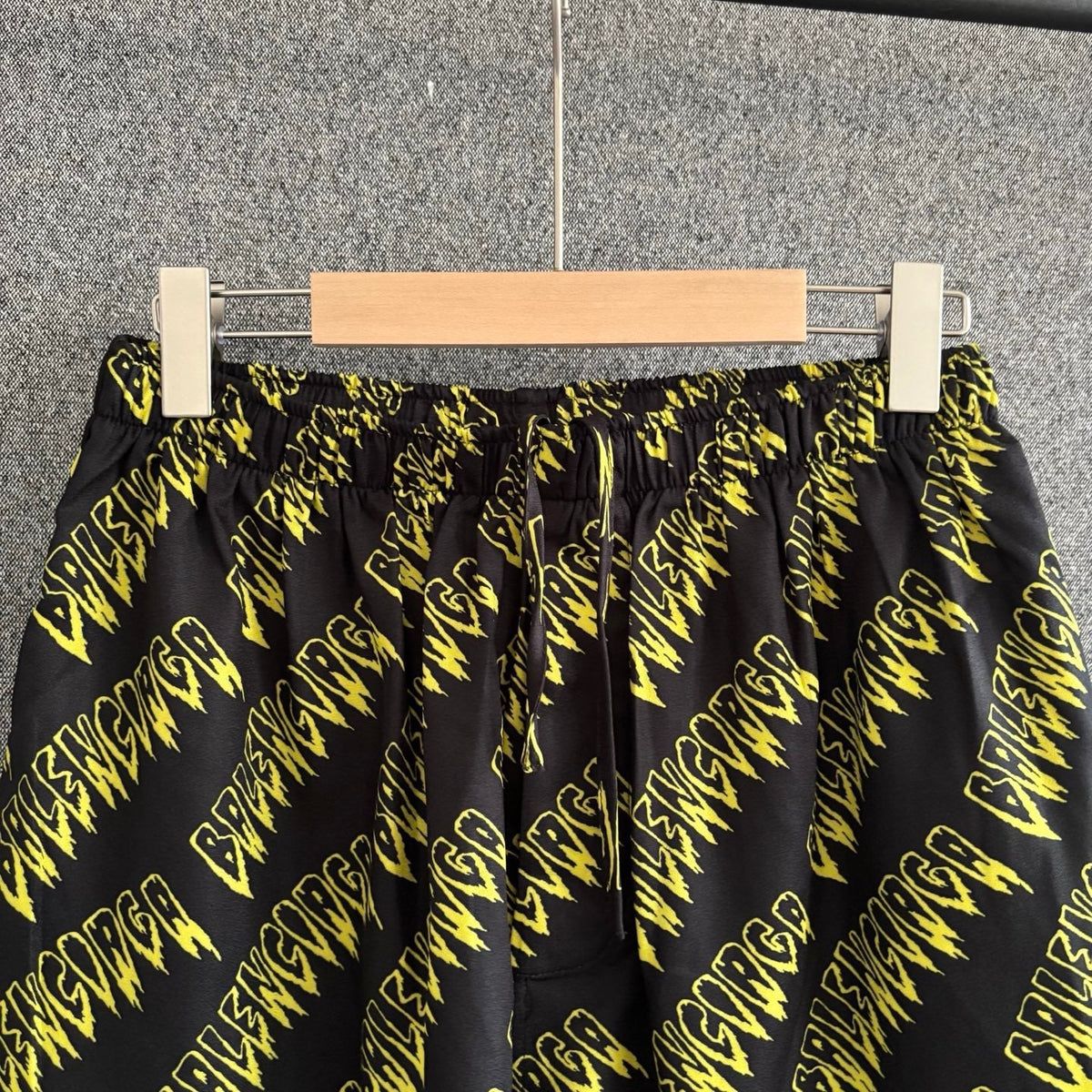 Black Nylon Monogram Print Swim - Men's
