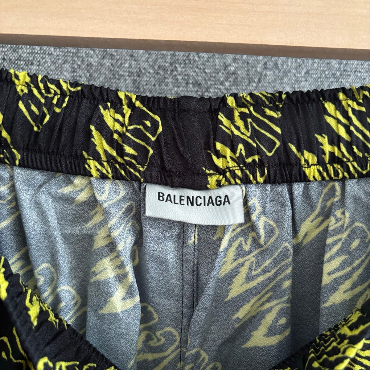 Black Nylon Monogram Print Swim - Men's