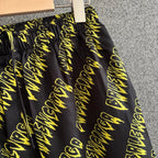 Black Nylon Monogram Print Swim - Men's