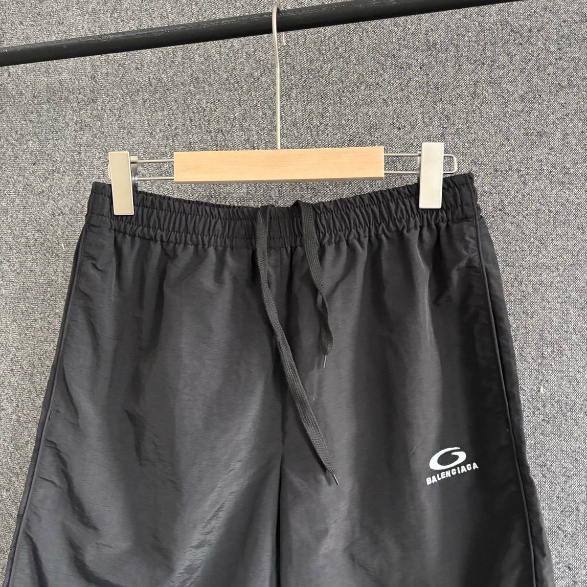 Grey Nylon Logo Drawstring - Men's