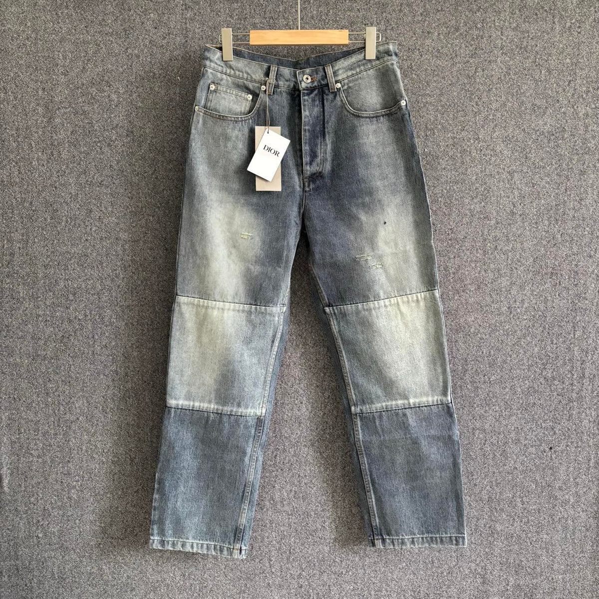 Blue Denim Panelled Straight - Men's